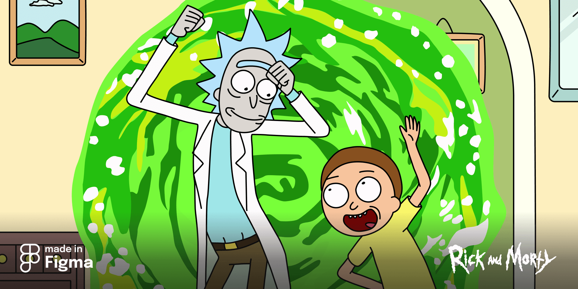 Rick & Morty Illustration using Figma