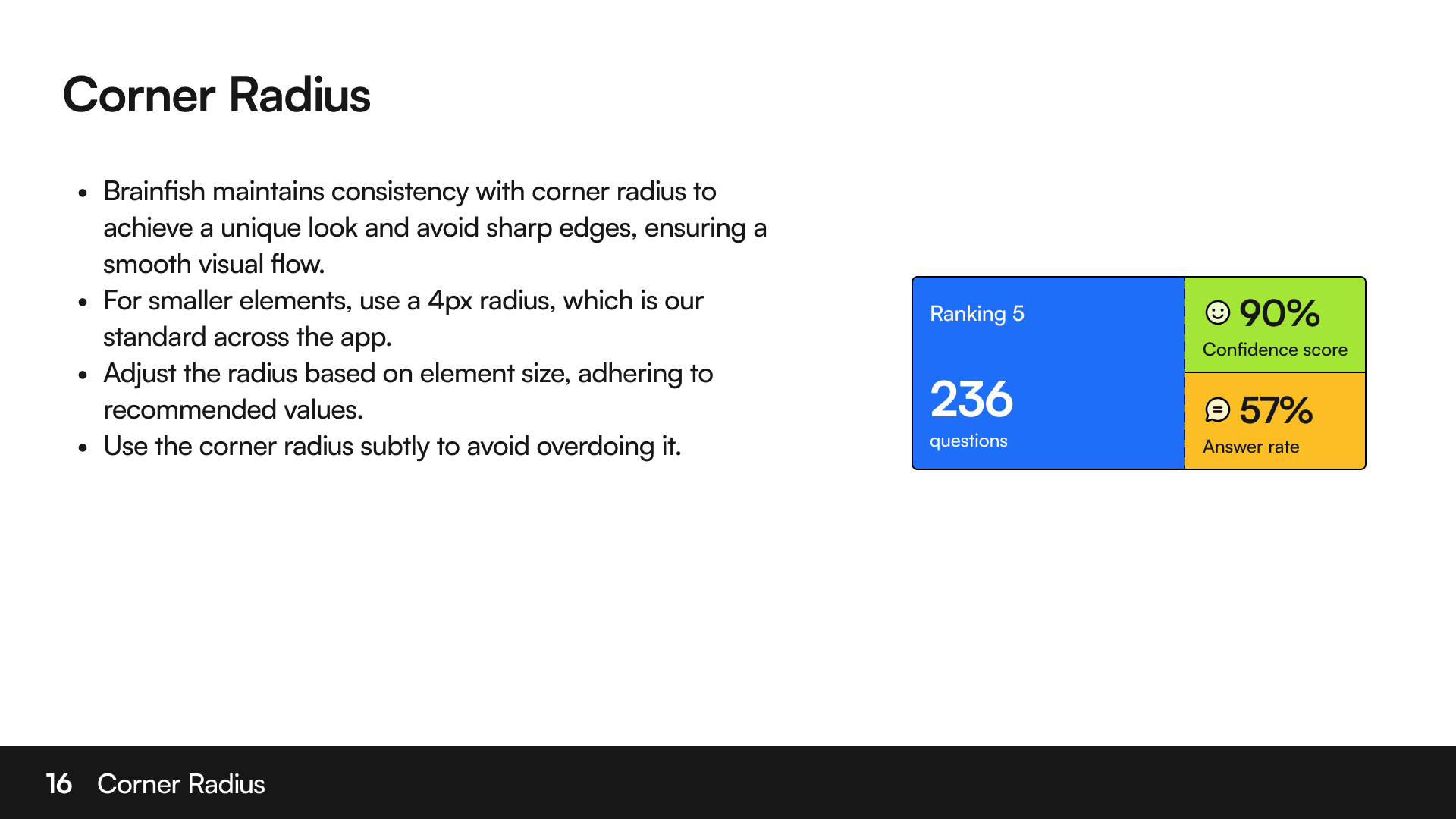 Corner radius usage guidelines11