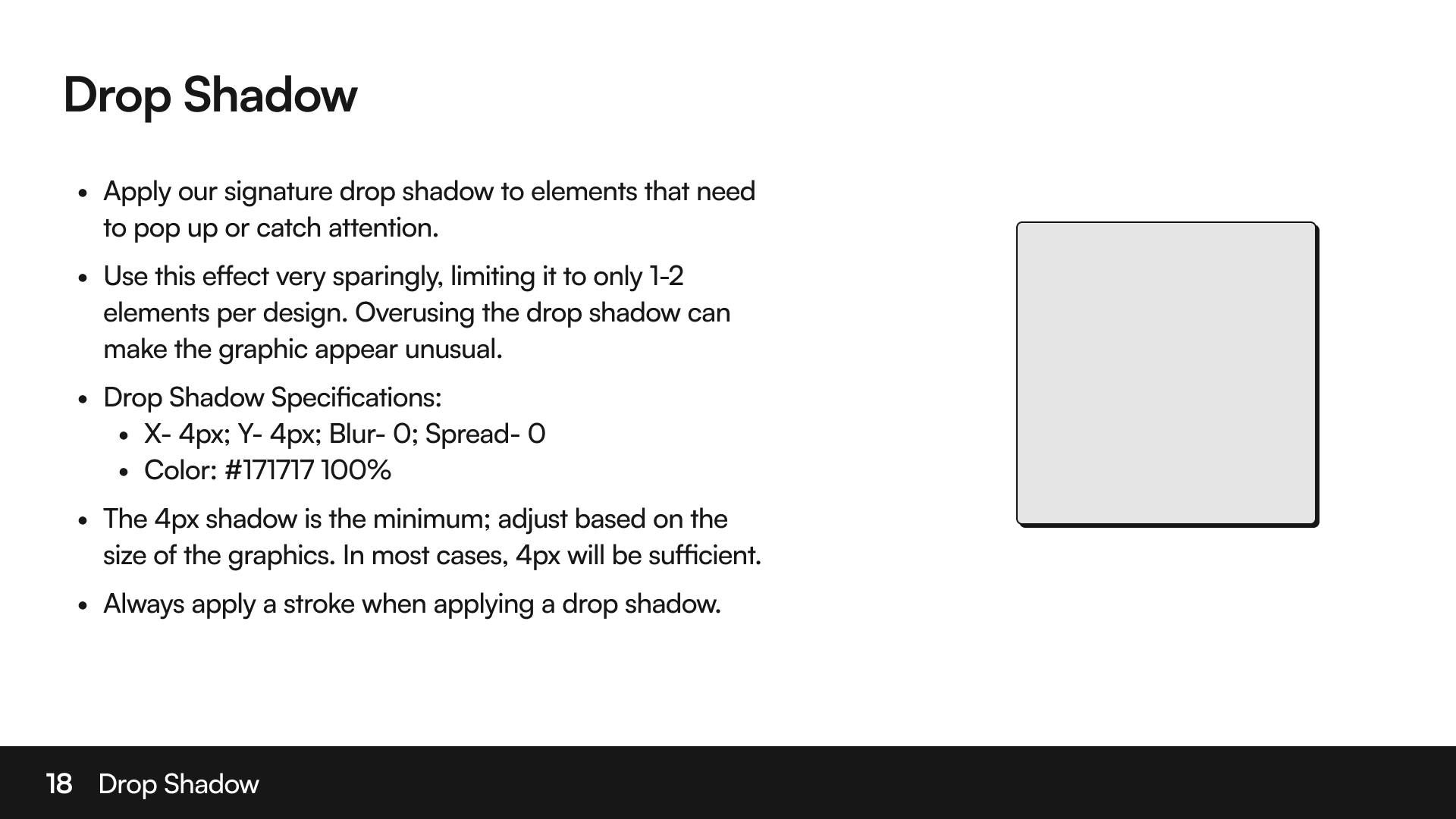 Drop shadow usage guidelines13