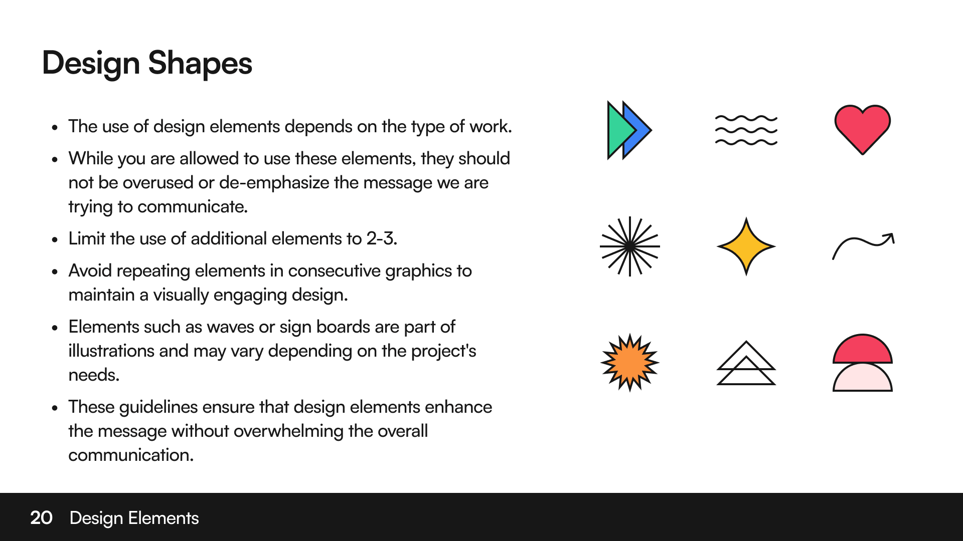 Shapes usage guidelines15