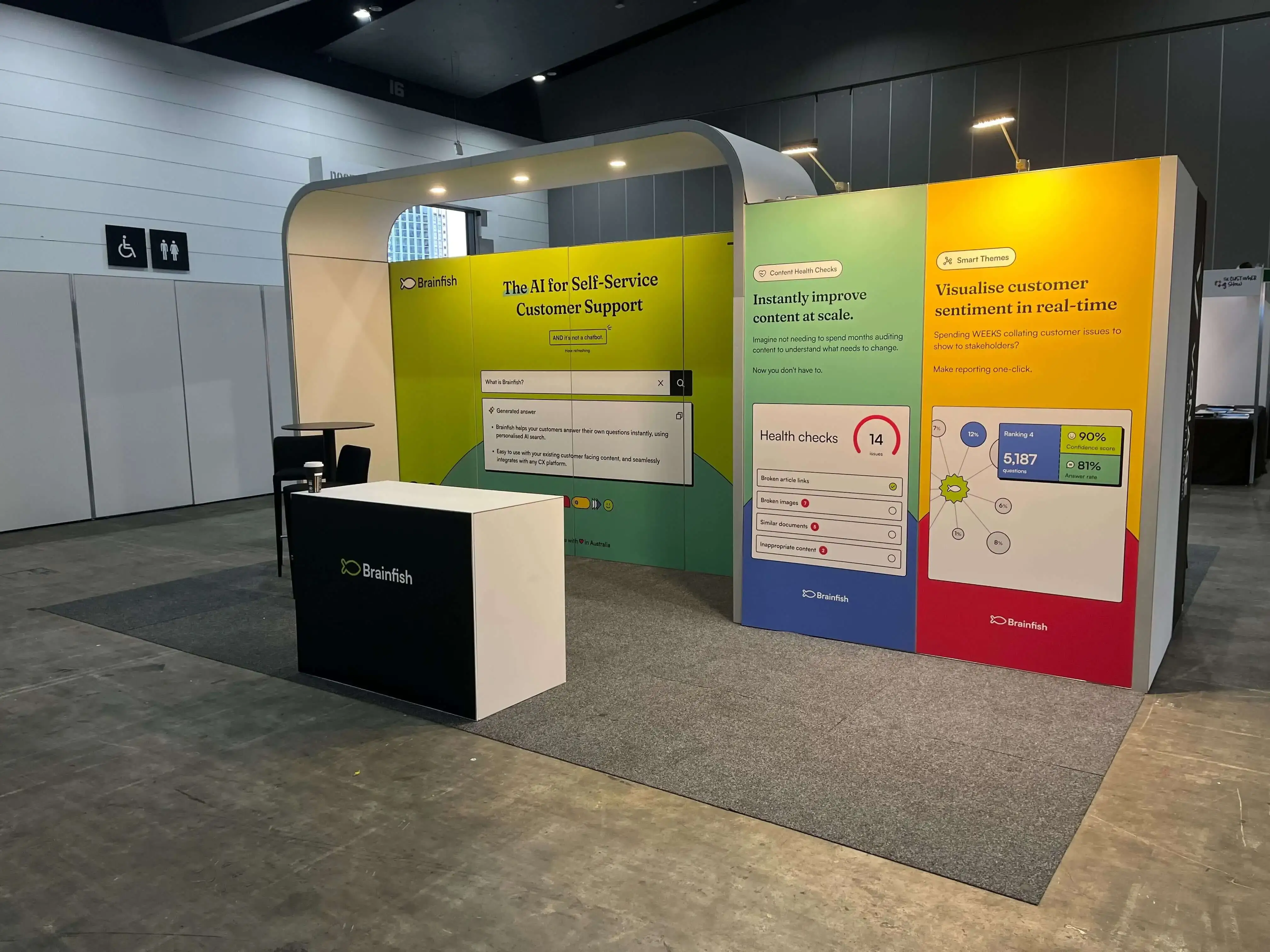 Brainfish booth at a customer show in Sydney1