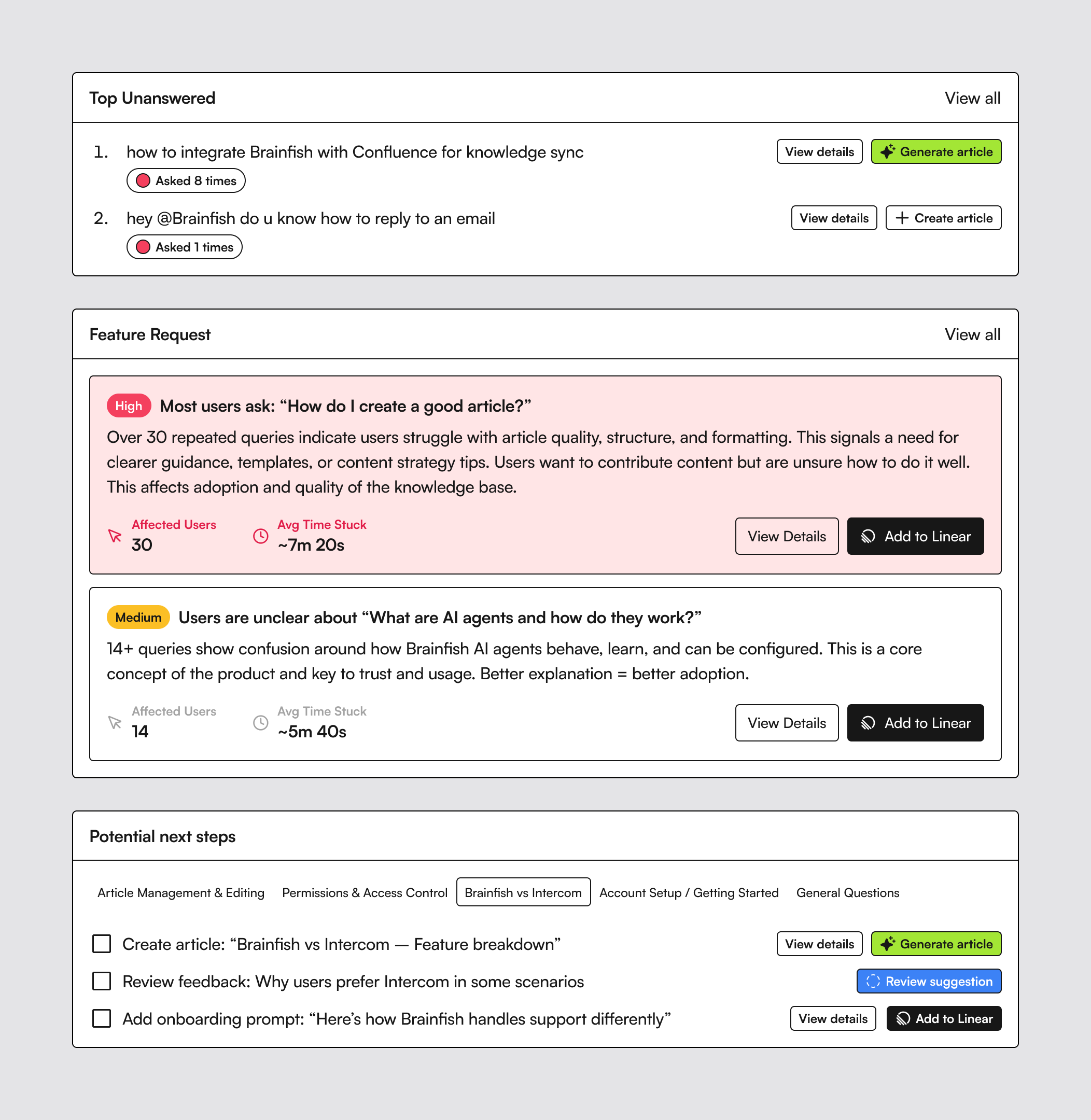 Insights: Suggested Actions2