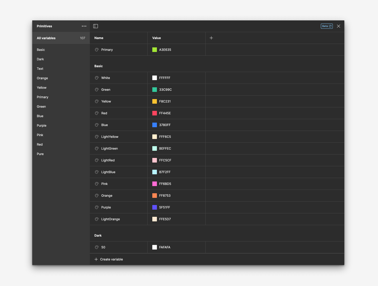Design System: Colors Variables5