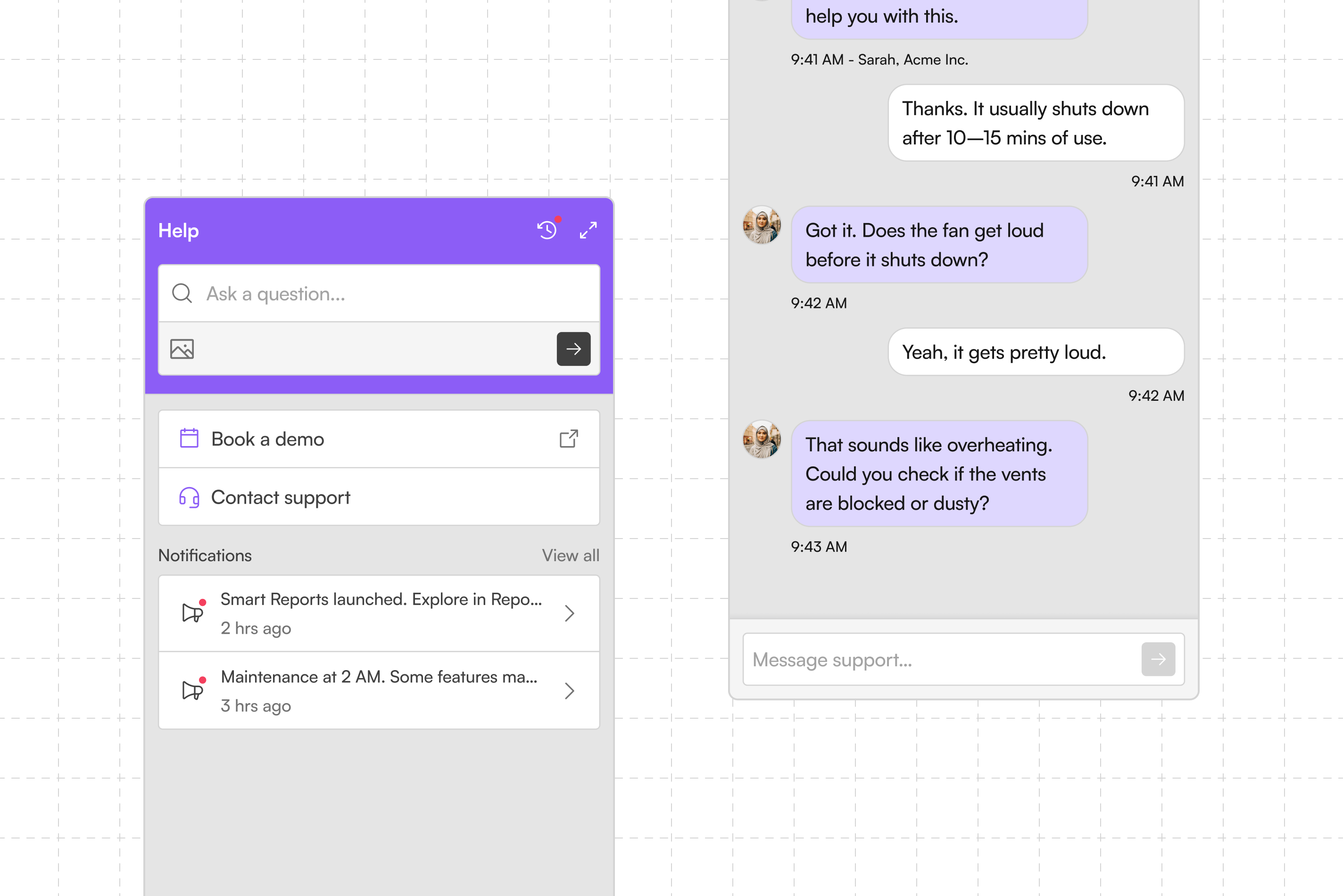 Widget: Home Screen + Chat Handoff1